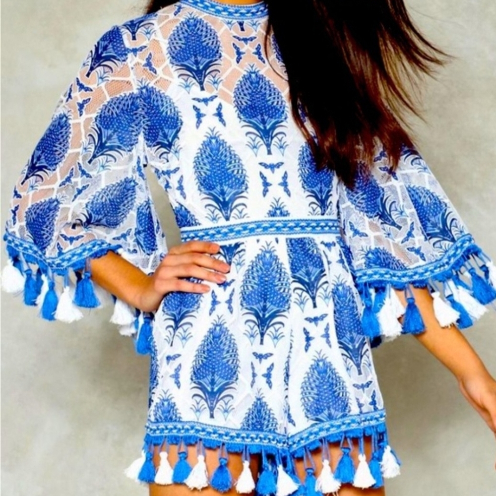 Huiliya‎ Blue & White rompe Size Small